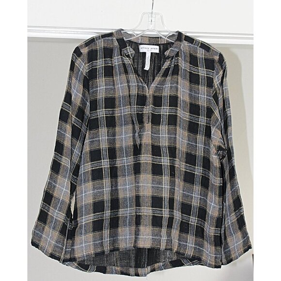 Apiece Apart - Agata Top - CP Shades Style Double Cotton Plaid w/Metallic, 4 - Picture 1 of 10